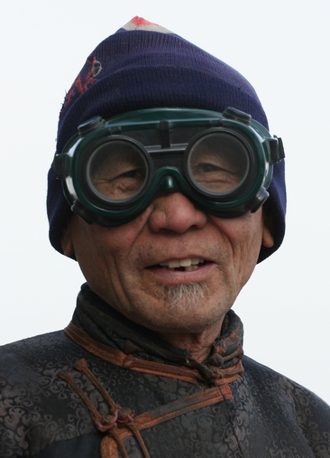 A Mongolian Camel Polo Player in the Gobi Desert -- a fine place to use Nut Powder